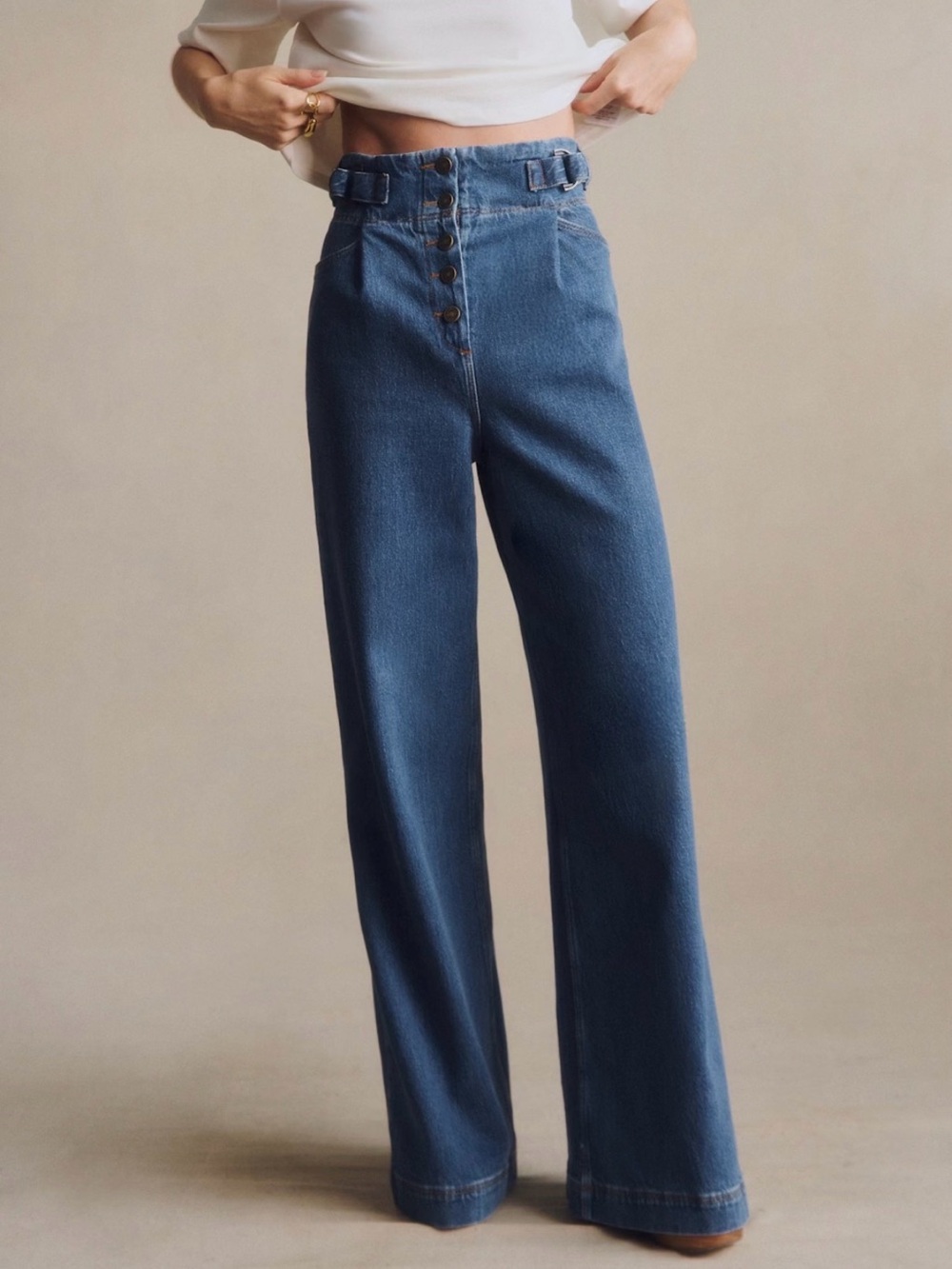 Sezane Elijah Trousers Dark Blue - Size 4